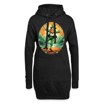 Danse trèfle de la Saint-Patrick - Sweat-shirt à capuche long Femme - noir - Devant