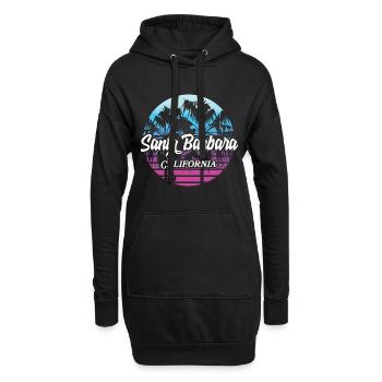Santa Barbara California Sonnenuntergang Retro - Hoodie-Kleid - Schwarz - Vorne