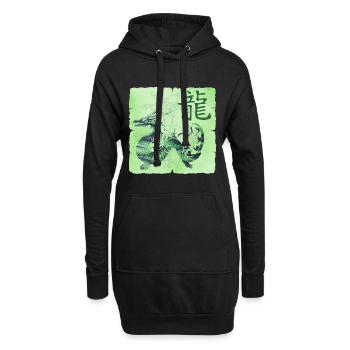 Cerf-volant E 108 - Sweat-shirt à capuche long Femme - noir - Devant