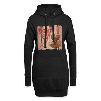 Celtes 8 - Sweat-shirt à capuche long Femme - noir - Devant