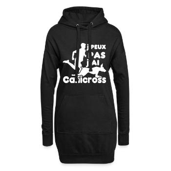J'peux Pas J'ai Canicross, Humour Canicross - Sweat-shirt à capuche long Femme - noir - Devant