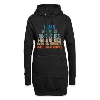 16 Ans Anniversaire - cadeau d'anniversaire - Sweat-shirt à capuche long Femme - noir - Devant