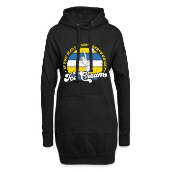 Volleyball Motiv Volley Spruch Geschenk - Hoodie-Kleid - Schwarz - Vorne
