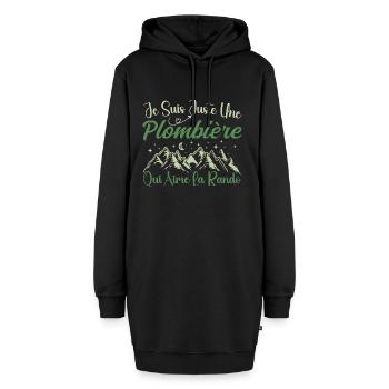 Plombière aventurier passionnée de Randonnée - Sweat-shirt à capuche long Femme - noir - Devant
