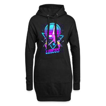 Spectacle de cirque Acrobate Trapéziste Acrobate Aérien - Sweat-shirt à capuche long Femme - noir - Devant