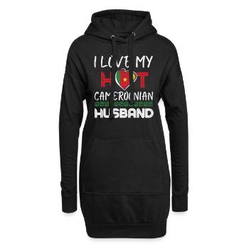 Funny Cameroonian Husband - Hoodie-Kleid - Schwarz - Vorne