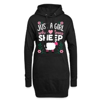Moutons Éleveur d’ovins Éleveur d’agneaux - Sweat-shirt à capuche long Femme - noir - Devant