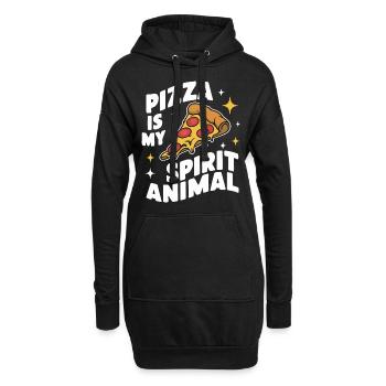 Pizza Italie Restauration rapide - Sweat-shirt à capuche long Femme - noir - Devant