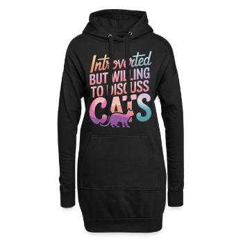 Introvertierter asozialer introvertierter - Hoodie-Kleid - Schwarz - Vorne
