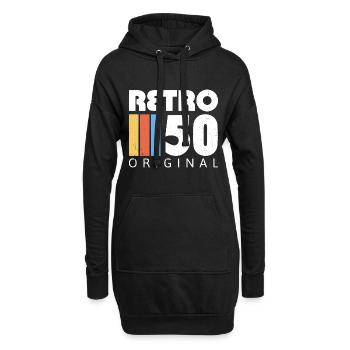 Anniversaire des années 1950 né dans les années 1950 rétro Vintage - Sweat-shirt à capuche long Femme - noir - Devant