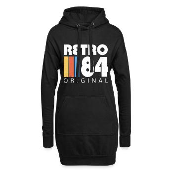 1984 Anniversaire Né En 1984 Rétro Vintage - Sweat-shirt à capuche long Femme - noir - Devant