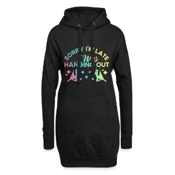 Aerial Silk Aerial Yoga Workout Luftakrobaten Gesc - Hoodie-Kleid - Schwarz - Vorne