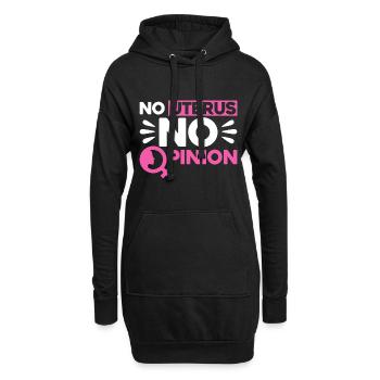 Droits des femmes Autonomisation féministe - Sweat-shirt à capuche long Femme - noir - Devant