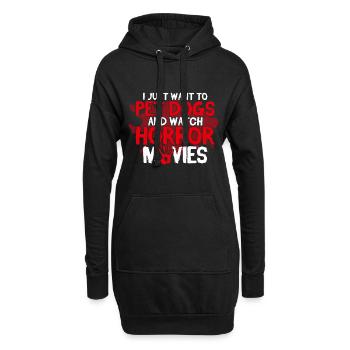 Film d’horreur Spooky Movies Slasher Movie Gift - Sweat-shirt à capuche long Femme - noir - Devant