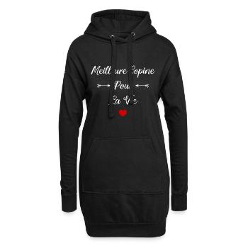 Meilleure Copine pour la vie - Sweat-shirt à capuche long Femme - noir - Devant