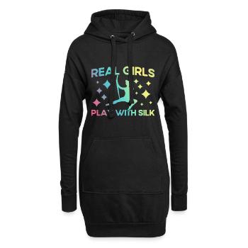 Aerial Yoga Gymnastinnen Aerial Yoga Aerial Silk G - Hoodie-Kleid - Schwarz - Vorne