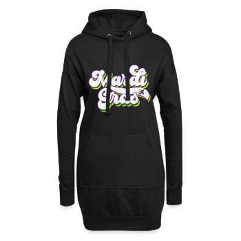 Mardi Gras 2023 retro vintage - Hoodie-Kleid - Schwarz - Vorne