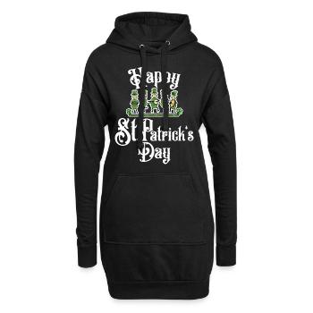 Happy St.Patrick´s Day - Hoodie-Kleid - Schwarz - Vorne