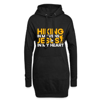 Wandern Draußen Fernweh Geschenk - Hoodie-Kleid - Schwarz - Vorne