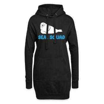 Seehund - Seal Squad - Hoodie-Kleid - Schwarz - Vorne
