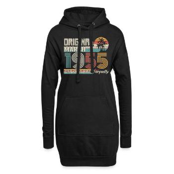 March 1955 Birthday March 1955 Gift - Hoodie Dress - black - Front
