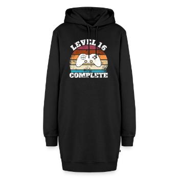 16 anniversaire 16 ans seize cadeaux joueurs - Sweat-shirt à capuche long Femme - noir - Devant