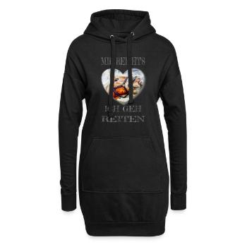 Mir reicht's ich geh reiten Pferde lachen Geschenk - Hoodie-Kleid - Schwarz - Vorne