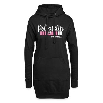 Werdende Polizistin Beruf Polizei Studium - Hoodie-Kleid - Schwarz - Vorne