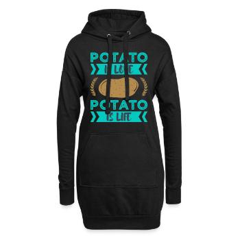 my spirit animal is a potato kartoffel kartoffeln - Hoodie-Kleid - Schwarz - Vorne