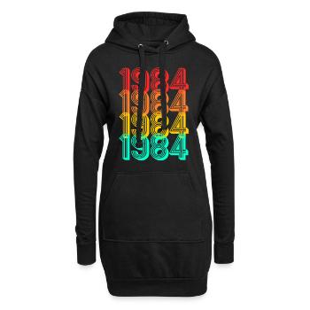 1984 geboren Jahrgang 1984 Geschenk Geburtstag - Hoodie-Kleid - Schwarz - Vorne