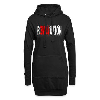 Revolution Liebe - Hoodie-Kleid - Schwarz - Vorne