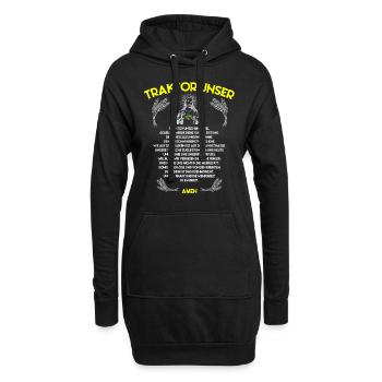 Traktor Unser Bauer Landwirt Spruch - Hoodie-Kleid - Schwarz - Vorne