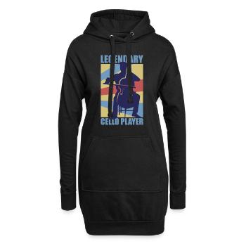 Cello Design for Men Tenue de violon pour violon - Sweat-shirt à capuche long Femme - noir - Devant