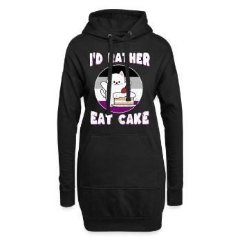 Asexualité - Chat pour asexuels - Sweat-shirt à capuche long Femme - noir - Devant