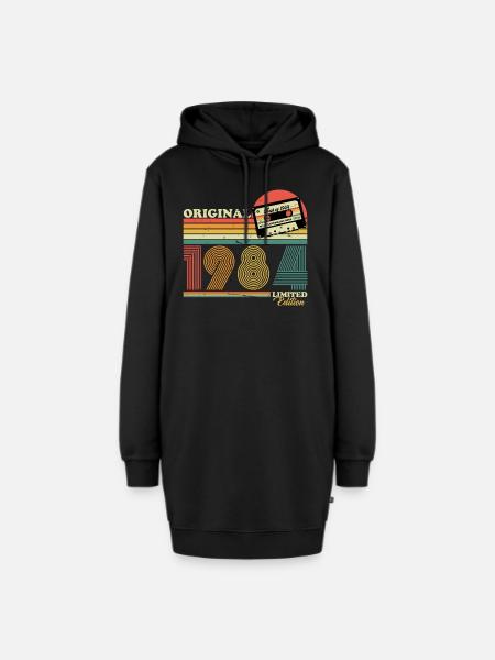 Original 1984 vintage retro Geburtstag Geschenk - Hoodie-Kleid - Schwarz