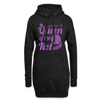 Beach Volley Frauen Volleyball Sport Geschenk - Hoodie-Kleid - Schwarz - Vorne
