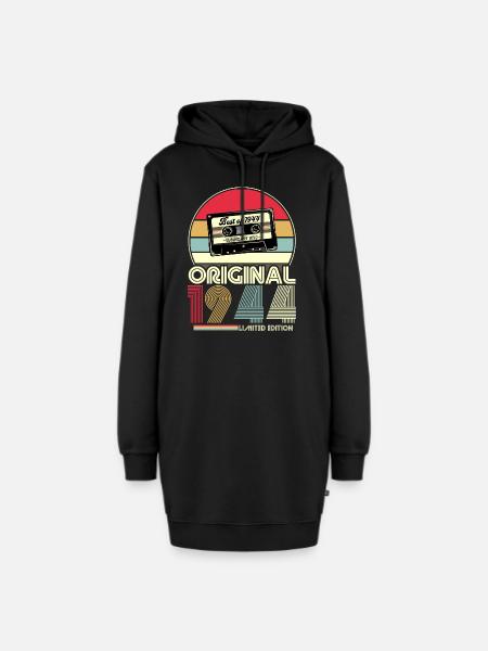 1944 Jahrgang Geburtstag Retro Vintage Geschenk - Hoodie-Kleid - Schwarz