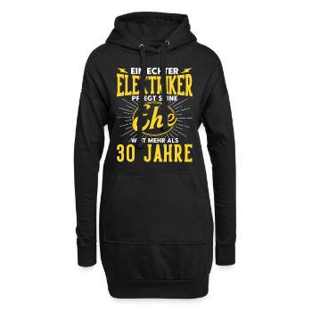 Perlenhochzeit Ehepaar 30. Hochzeitstag Geschenk - Hoodie-Kleid - Schwarz - Vorne