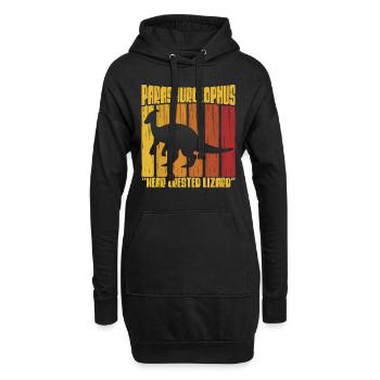 Parasaurolophus Dinosaurier Liebhaber Geschenk - Hoodie-Kleid - Schwarz - Vorne