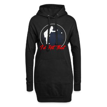 Jeu de boules Je rencontrerais le cadeau - Sweat-shirt à capuche long Femme - noir - Devant
