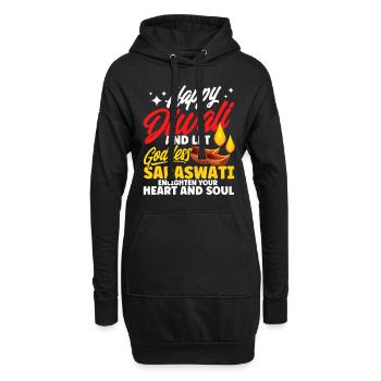 Diwali Hindus Sikh Fest der Lichter Geschenk - Hoodie-Kleid - Schwarz - Vorne