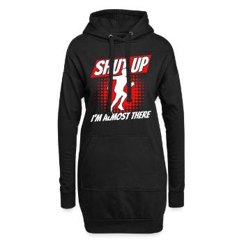 Joggen Laufen Läufer Geschenk - Hoodie-Kleid - Schwarz - Vorne