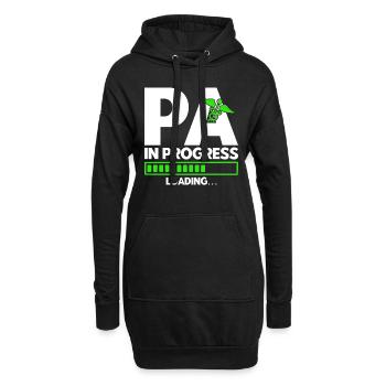 Formation médicale d’adjoint au médecin préclinique - Sweat-shirt à capuche long Femme - noir - Devant