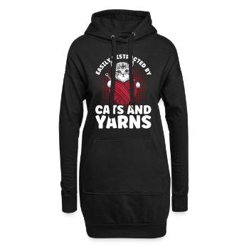 Stricken Stricken Stricken Liebhaber Geschenk - Hoodie-Kleid - Schwarz - Vorne
