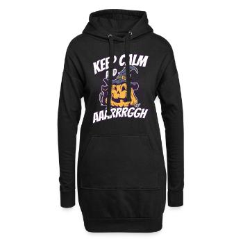 Horror Halloween Ruhig bleiben Gruselig - Hoodie-Kleid - Schwarz - Vorne