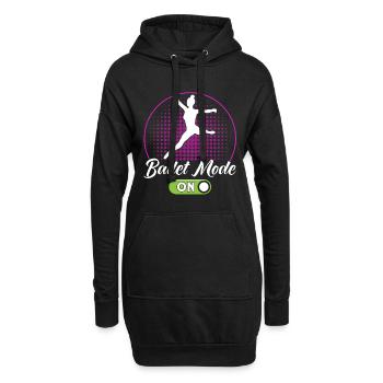 Ballet Danse Ballet Filles Ballet Danse - Sweat-shirt à capuche long Femme - noir - Devant