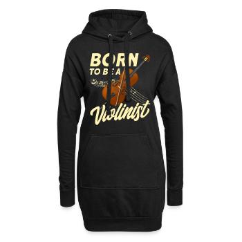Geige Geigenspieler Violinist Geschenk - Hoodie-Kleid - Schwarz - Vorne