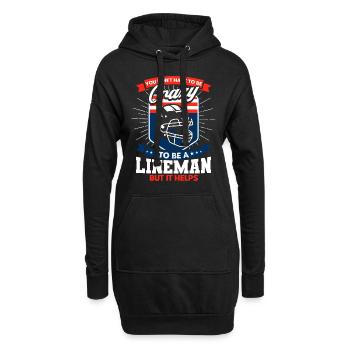 Équipe de football américain Football américain Foo - Sweat-shirt à capuche long Femme - noir - Devant