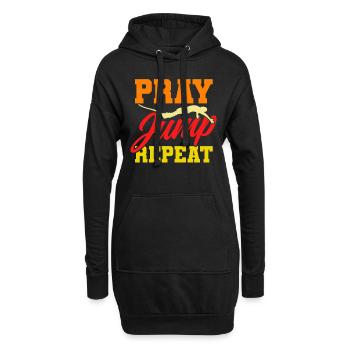 Bungee Springen Bungee Sprung Extremsport Geschenk - Hoodie-Kleid - Schwarz - Vorne