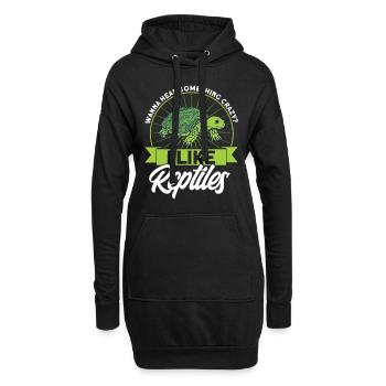 Reptile Lizards Reptile Lovers Gift - Sweat-shirt à capuche long Femme - noir - Devant